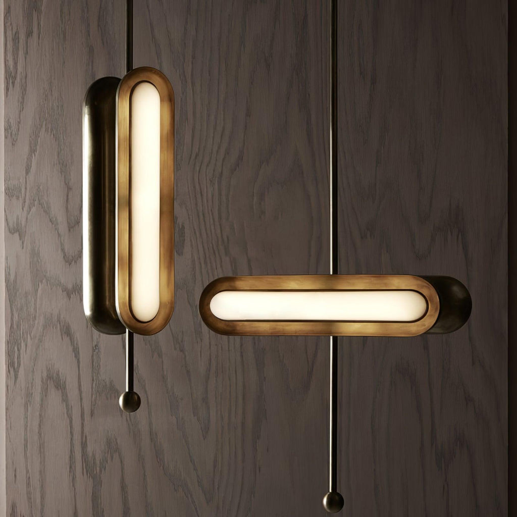 Lyvinaris Suspension linéaire géométrique en laiton - Neutralighting