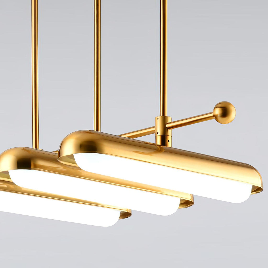 Lyvinaris Suspension linéaire géométrique en laiton - Neutralighting