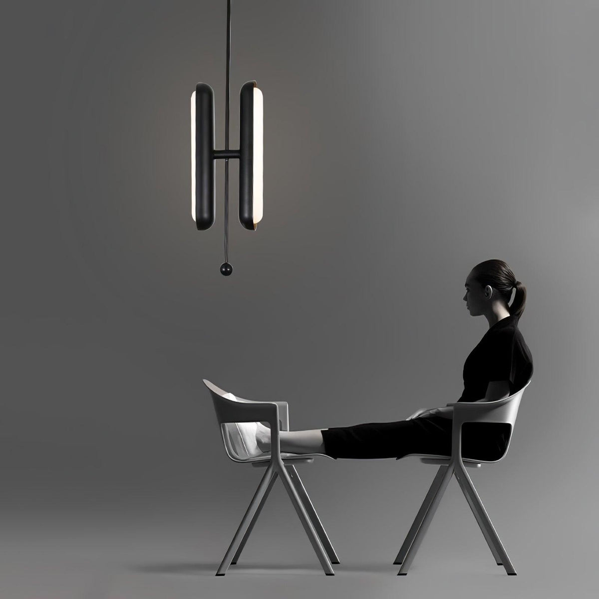 Lyvinaris Suspension linéaire géométrique en laiton - Neutralighting
