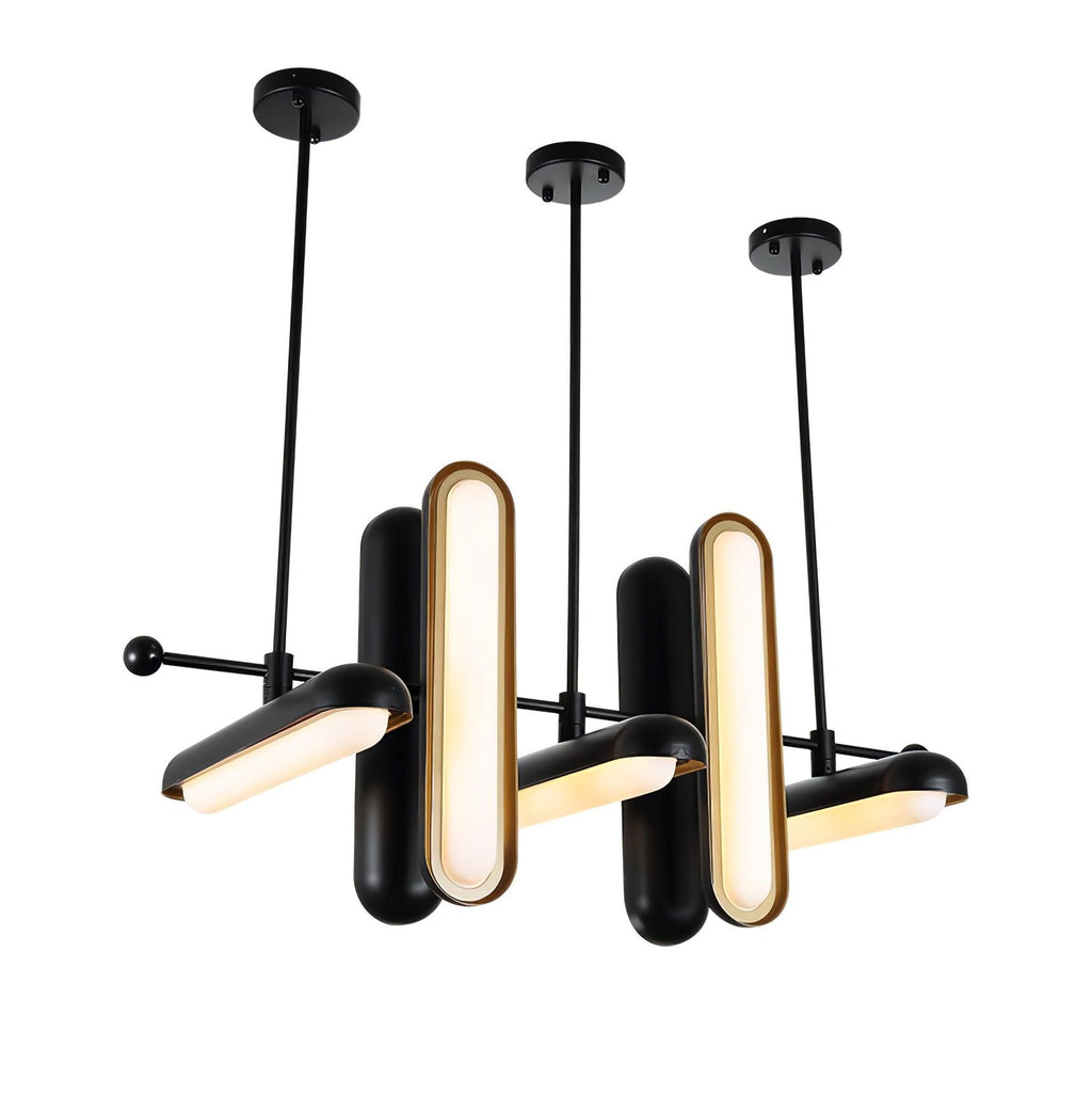 Lyvinaris Suspension linéaire géométrique en laiton - Neutralighting