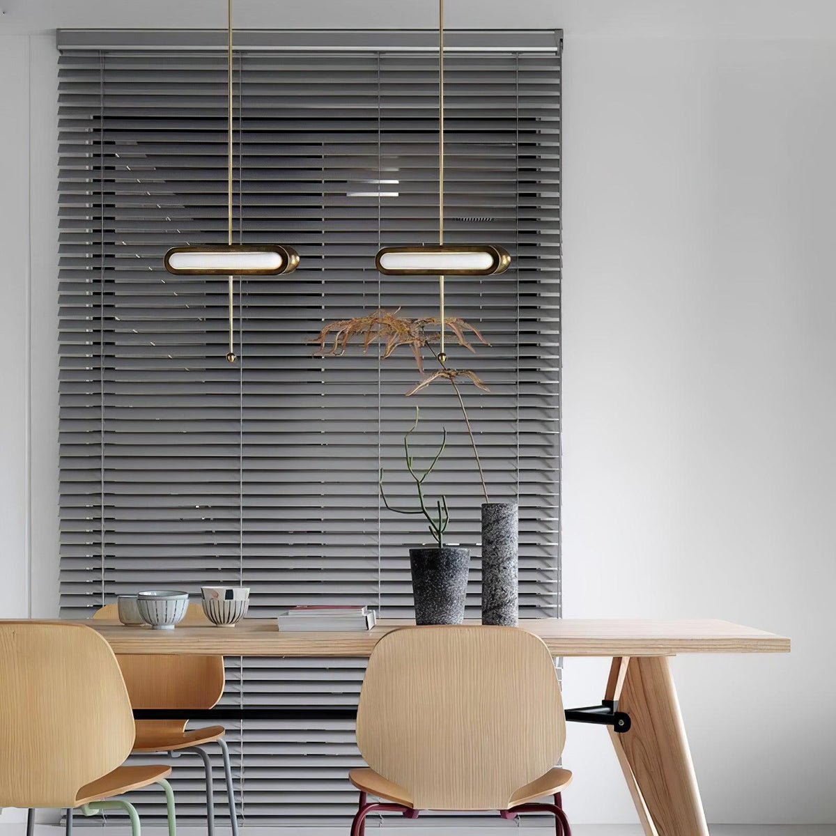 Lyvinaris Suspension linéaire géométrique en laiton - Neutralighting