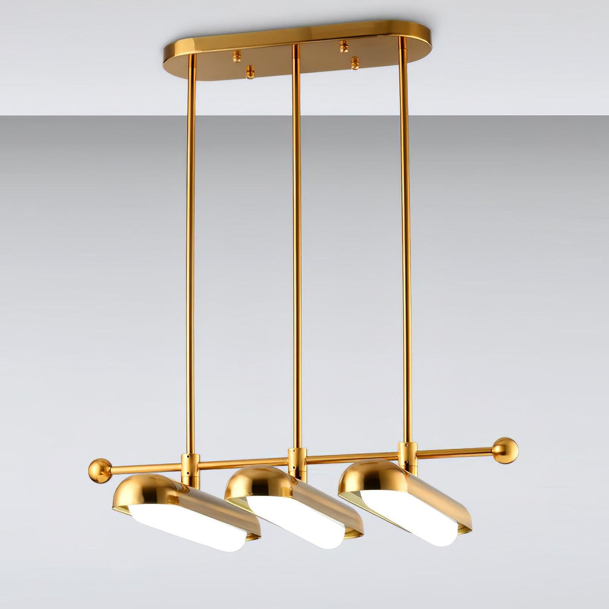 Lyvinaris Suspension linéaire géométrique en laiton - Neutralighting