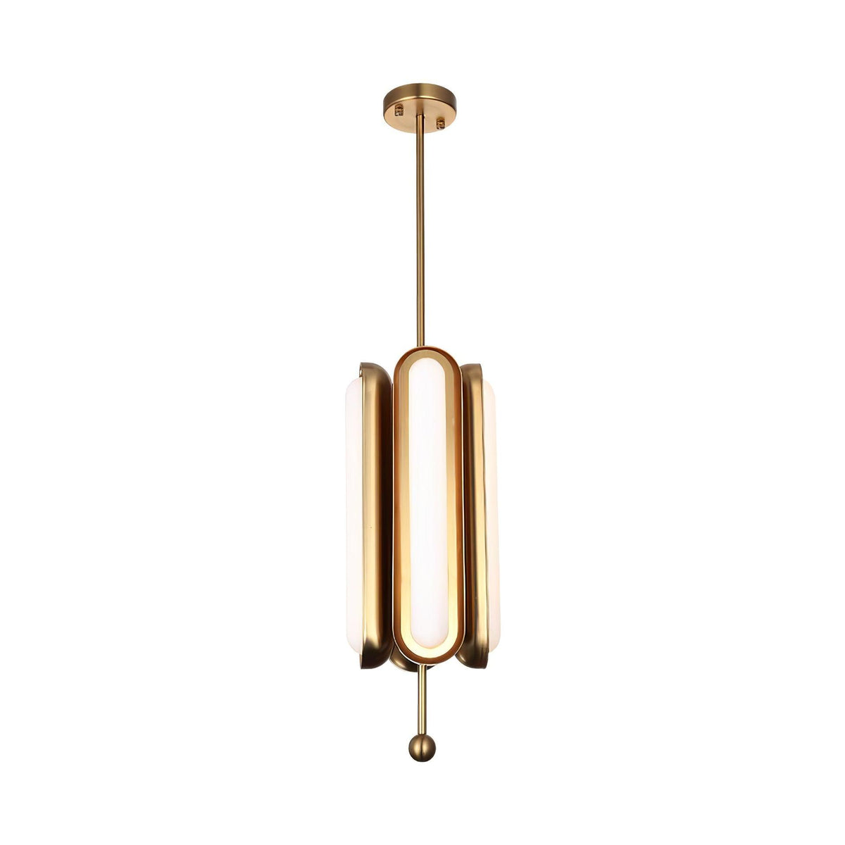 Lyvinaris Suspension linéaire géométrique en laiton - Neutralighting