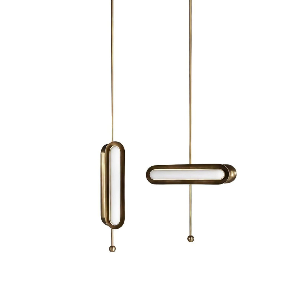 Lyvinaris Suspension linéaire géométrique en laiton - Neutralighting