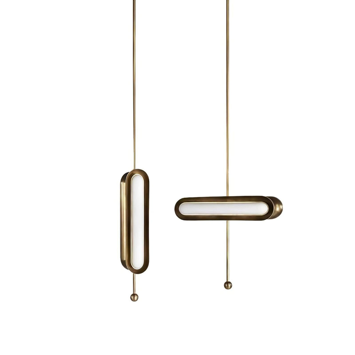 Lyvinaris Suspension linéaire géométrique en laiton - Neutralighting