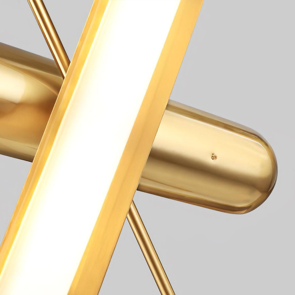 Lyvinaris Suspension linéaire géométrique en laiton - Neutralighting