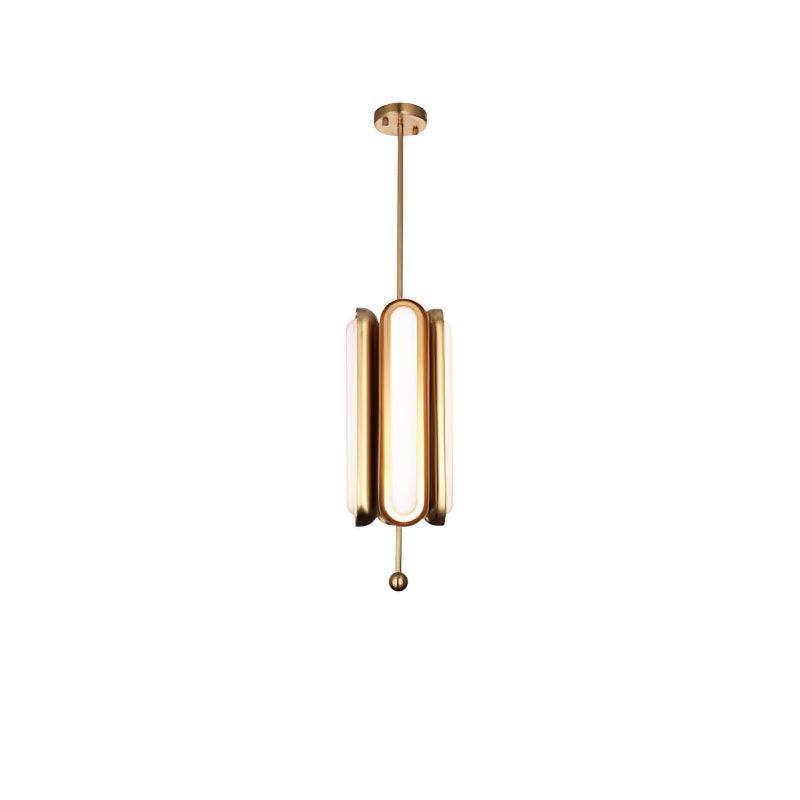 Lyvinaris Suspension linéaire géométrique en laiton - Neutralighting