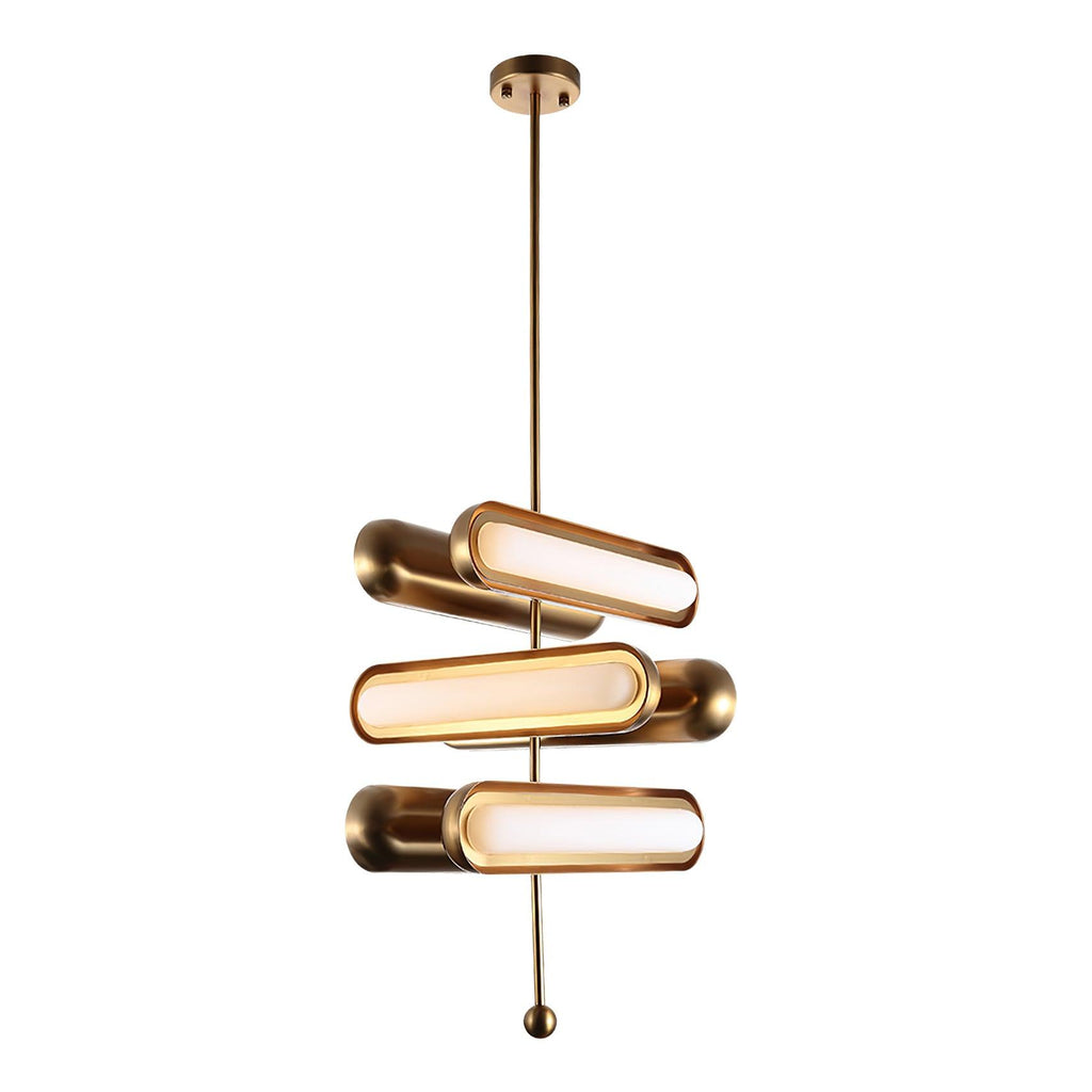Lyvinaris Suspension linéaire géométrique en laiton - Neutralighting