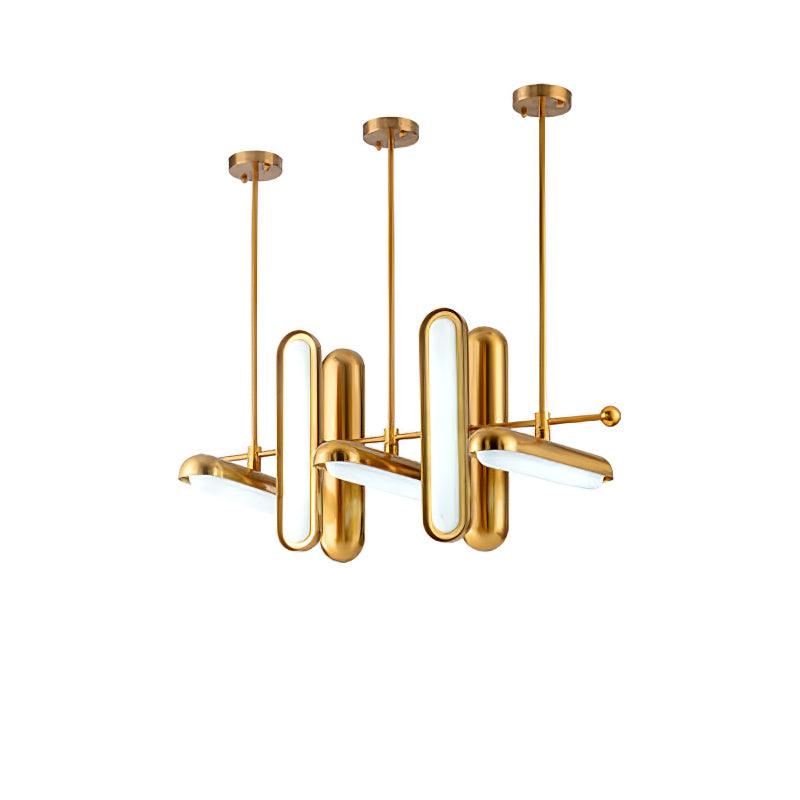 Lyvinaris Suspension linéaire géométrique en laiton - Neutralighting