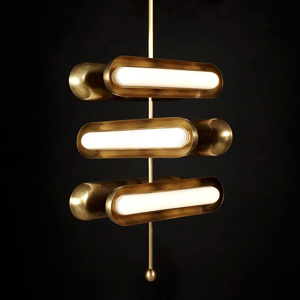 Lyvinaris Suspension linéaire géométrique en laiton - Neutralighting