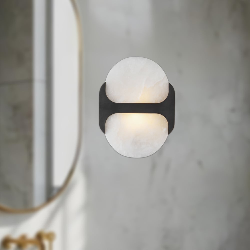 Ulthaora Applique murale à double globe en albâtre - Neutralighting