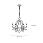 Cumaryra Lustre Traditionnel en Bois et Métal Sculpté à La Main - Neutralighting
