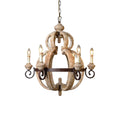Cumaryra Lustre Traditionnel en Bois et Métal Sculpté à La Main - Neutralighting