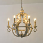 Cumaryra Lustre Traditionnel en Bois et Métal Sculpté à La Main - Neutralighting