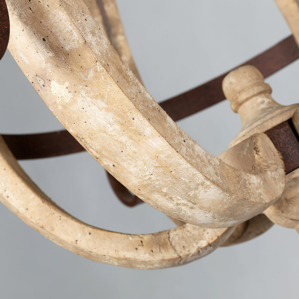 Cumaryra Lustre Traditionnel en Bois et Métal Sculpté à La Main - Neutralighting
