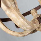 Cumaryra Lustre Traditionnel en Bois et Métal Sculpté à La Main - Neutralighting