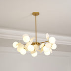 Lustra Chandelier Arbre Blanc Cassé à Huit Abat-jours Ouverts - Neutralighting