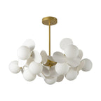 Lustra Chandelier Arbre Blanc Cassé à Huit Abat-jours Ouverts - Neutralighting
