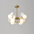Lustra Chandelier Arbre Blanc Cassé à Huit Abat-jours Ouverts - Neutralighting