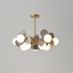 Lustra Chandelier Arbre Blanc Cassé à Huit Abat-jours Ouverts - Neutralighting