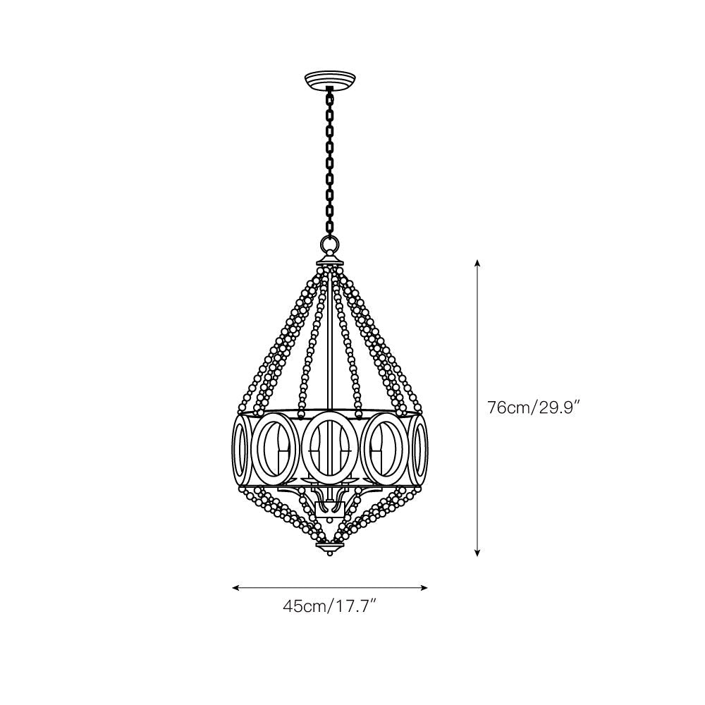 Zasorila Lustre Vintage en Bois et Métal - Neutralighting