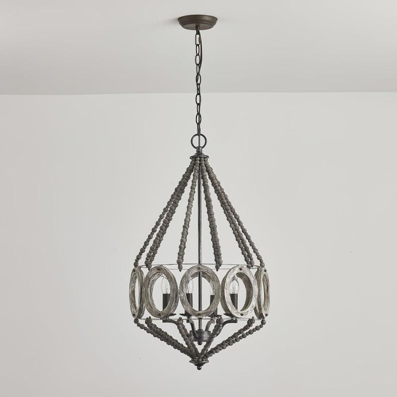 Zasorila Lustre Vintage en Bois et Métal - Neutralighting
