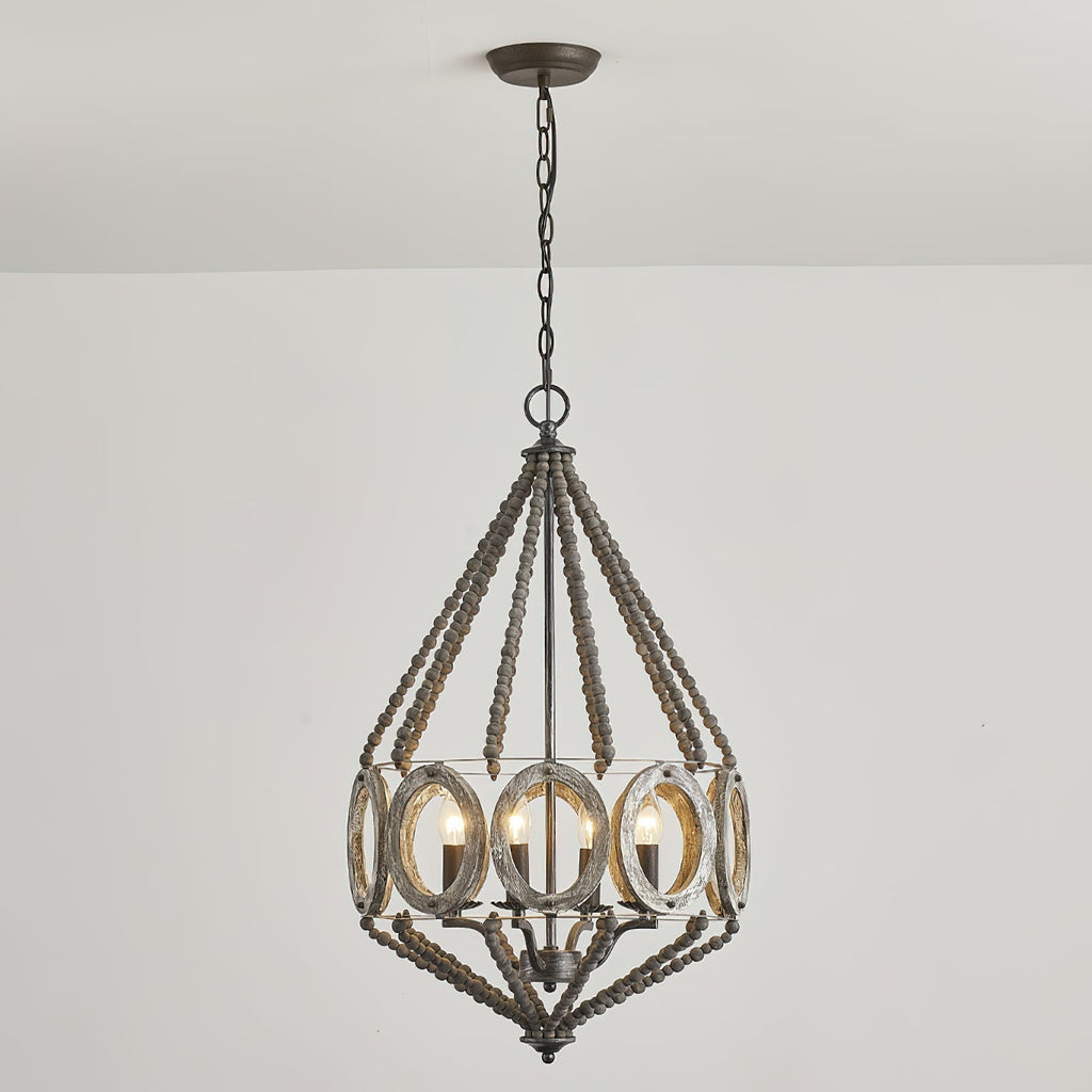 Zasorila Lustre Vintage en Bois et Métal - Neutralighting
