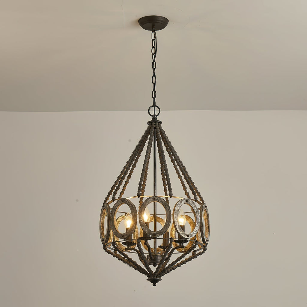 Zasorila Lustre Vintage en Bois et Métal - Neutralighting