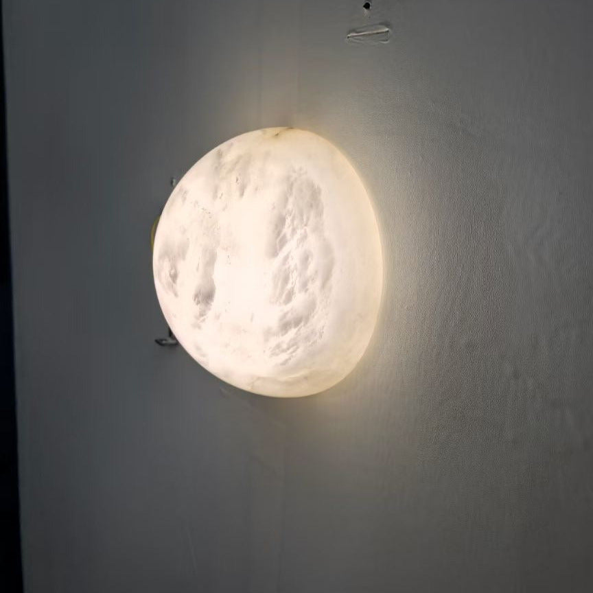 Grex Applique Murale Minimaliste Ronde en Albâtre - Neutralighting