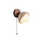 Myrinir Applique Murale Moderne Minimaliste en Bois et Travertin - Neutralighting