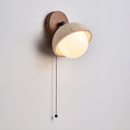 Myrinir Applique Murale Moderne Minimaliste en Bois et Travertin - Neutralighting