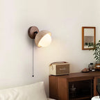 Myrinir Applique Murale Moderne Minimaliste en Bois et Travertin - Neutralighting