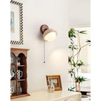 Myrinir Applique Murale Moderne Minimaliste en Bois et Travertin - Neutralighting