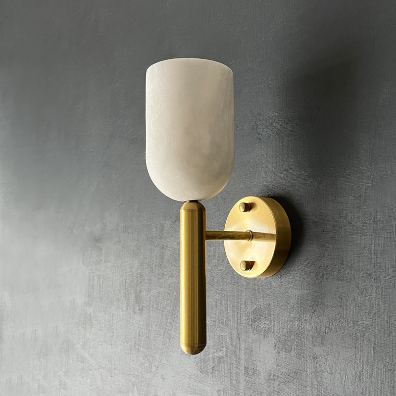Lyphaia Applique Murale Moderne Minimaliste en Laiton et Albâtre - Neutralighting