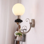 Valentina Vintage Métal Verre Applique Morale Chambre à Coucher Salon - Neutralighting