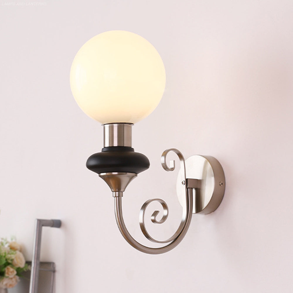 Valentina Vintage Métal Verre Applique Morale Chambre à Coucher Salon - Neutralighting