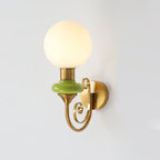 Valentina Vintage Métal Verre Applique Morale Chambre à Coucher Salon - Neutralighting