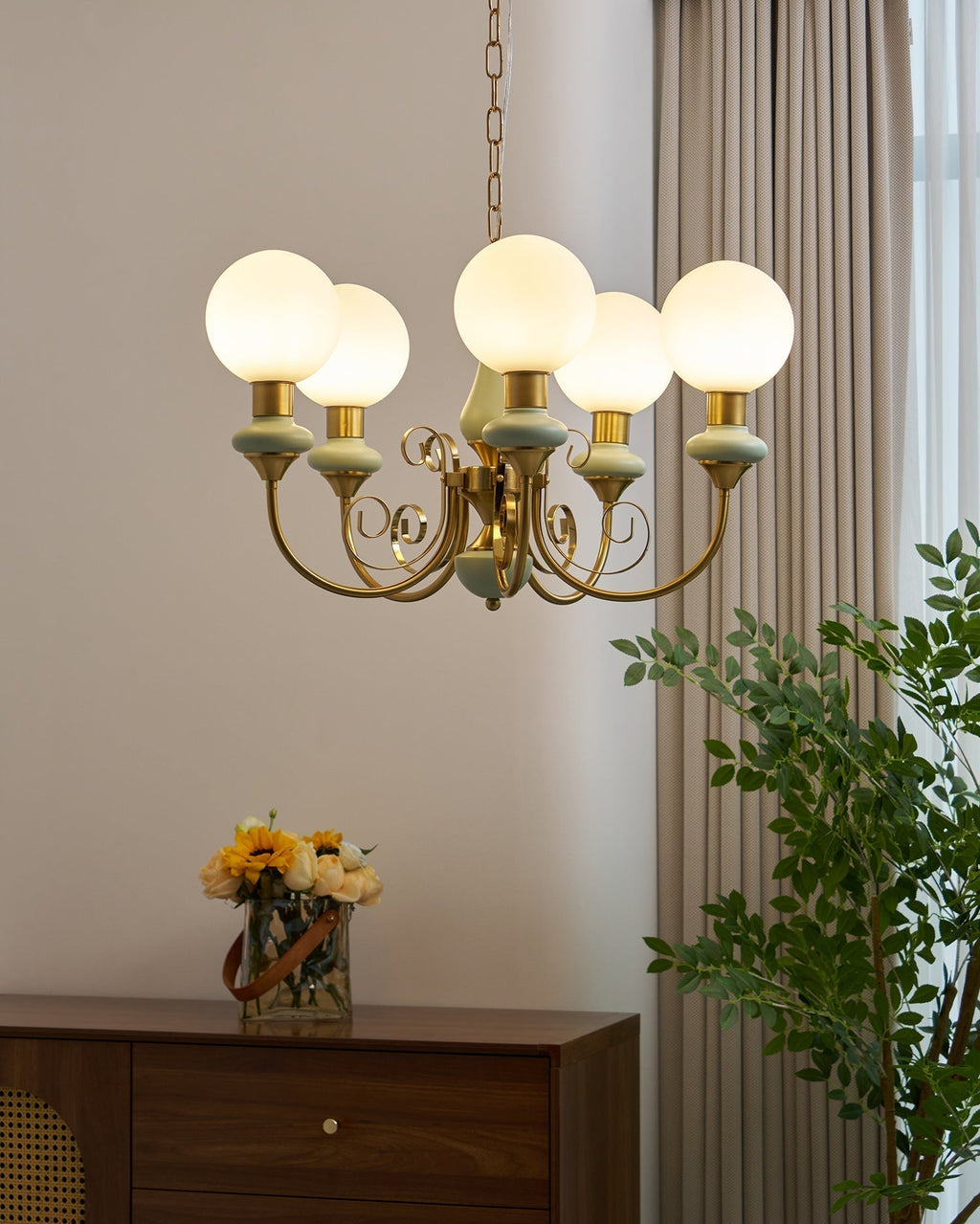 Evsolia Lustre en Verre Onyx Nordique Haut de Gamme - Neutralighting