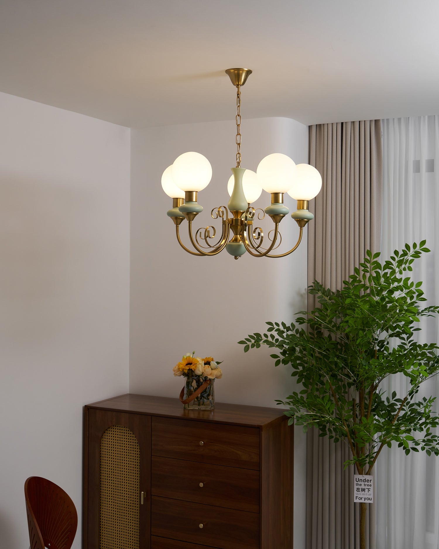Evsolia Lustre en Verre Onyx Nordique Haut de Gamme - Neutralighting