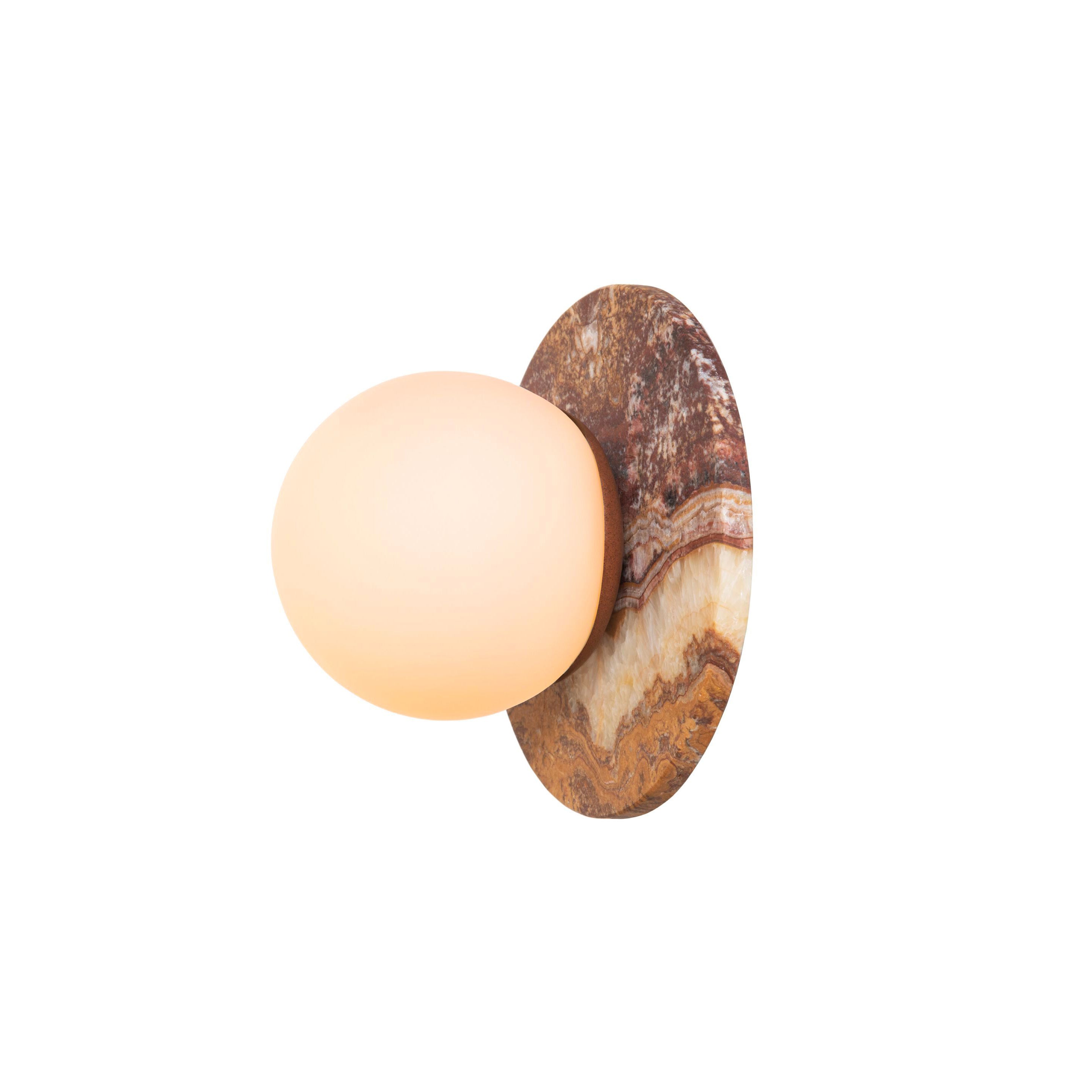 Ovyna Applique Murale Moderne Minimaliste en Verre et Onyx - Neutralighting