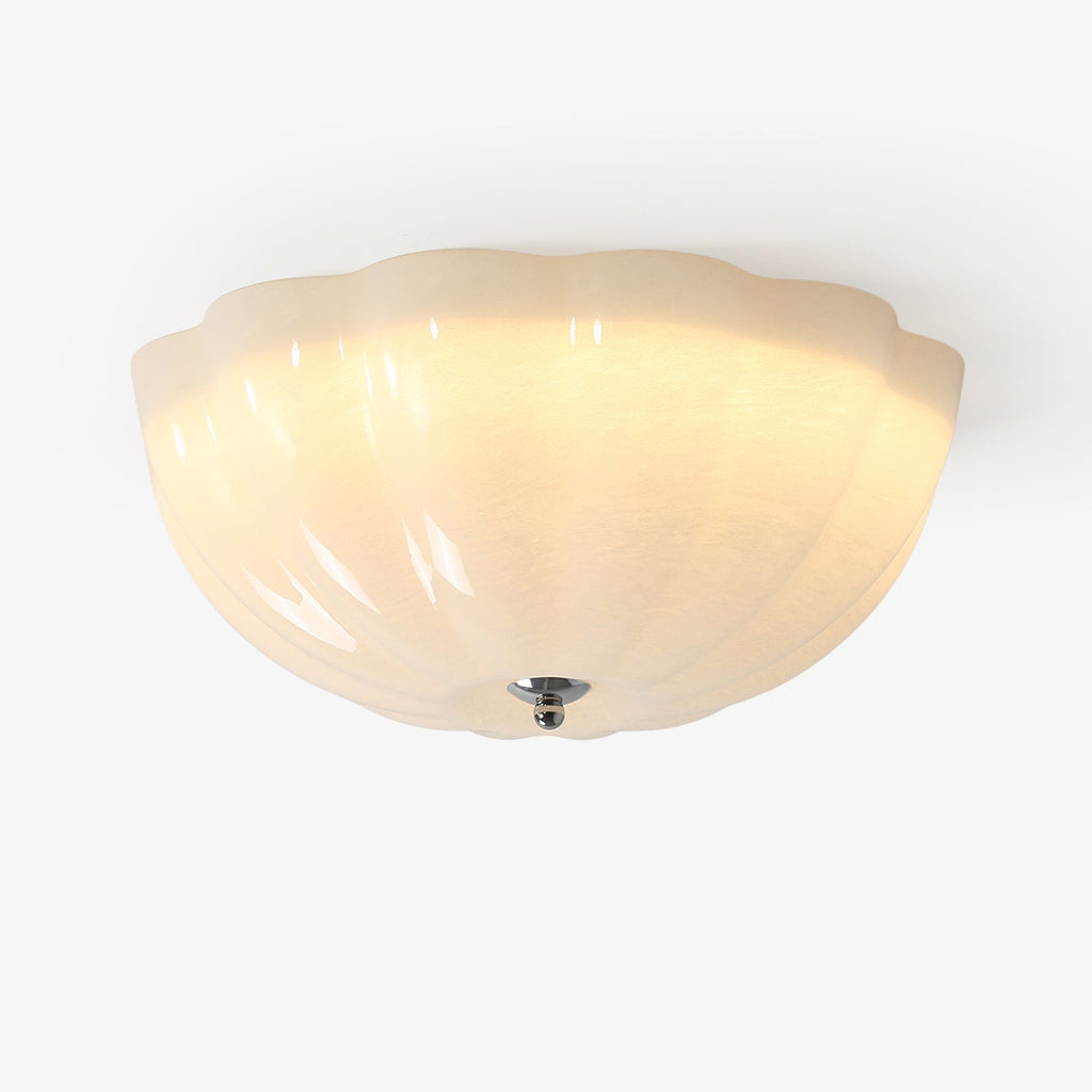Uphaara Plafonnier en Verre Opale Coquillage Moderne - Neutralighting