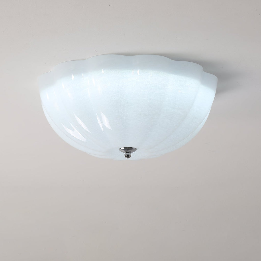 Uphaara Plafonnier en Verre Opale Coquillage Moderne - Neutralighting