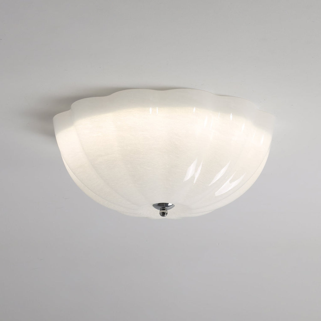 Uphaara Plafonnier en Verre Opale Coquillage Moderne - Neutralighting