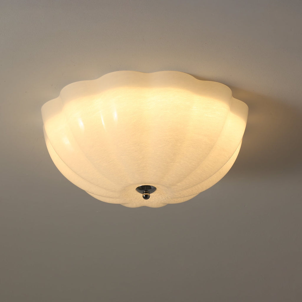 Uphaara Plafonnier en Verre Opale Coquillage Moderne - Neutralighting
