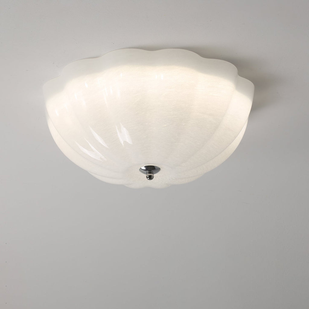 Uphaara Plafonnier en Verre Opale Coquillage Moderne - Neutralighting