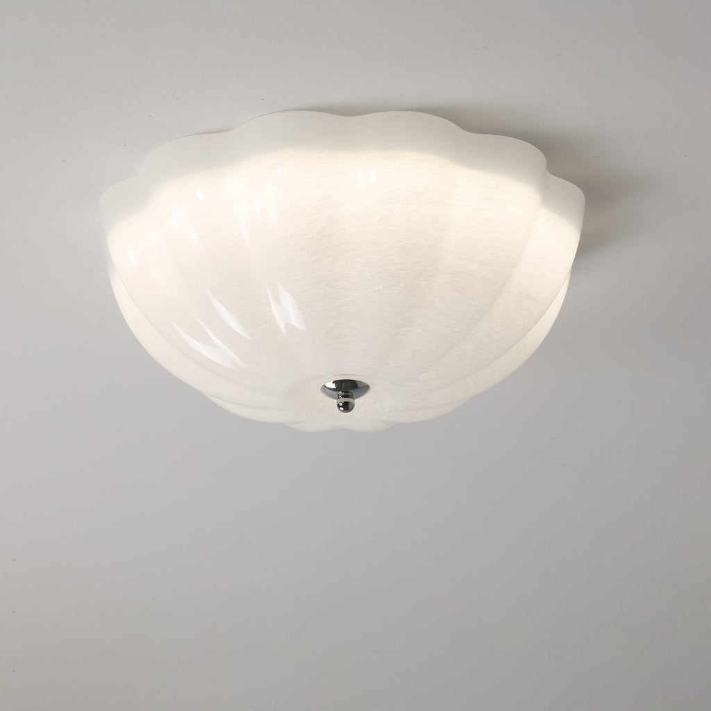 Uphaara Plafonnier en Verre Opale Coquillage Moderne - Neutralighting