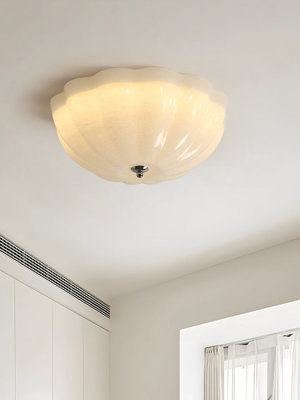 Uphaara Plafonnier en Verre Opale Coquillage Moderne - Neutralighting
