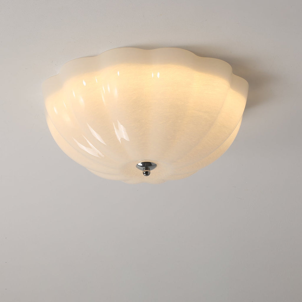 Uphaara Plafonnier en Verre Opale Coquillage Moderne - Neutralighting