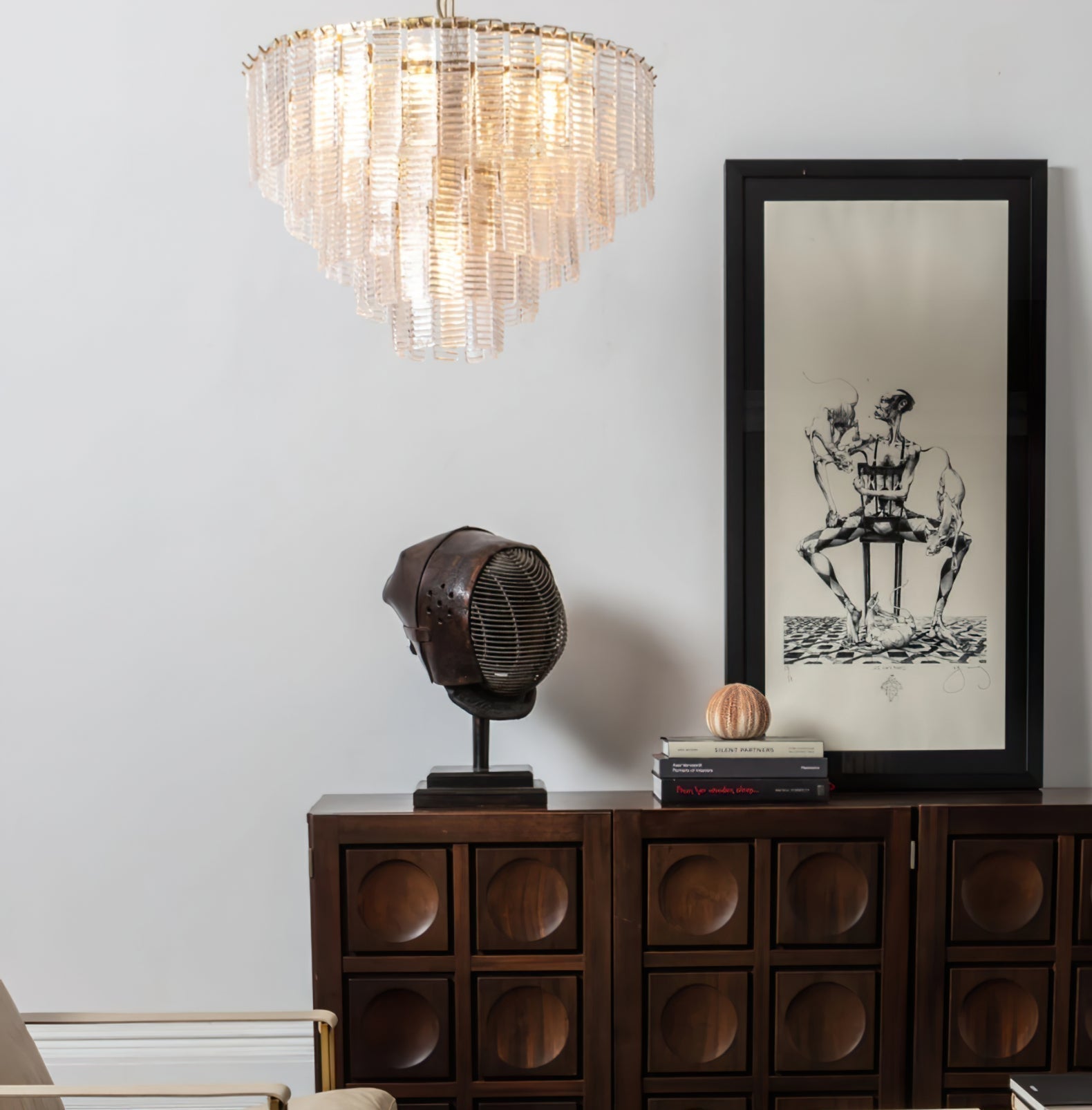 Aurora Lustre Rose Murano Verre Superposé Vintage Luxe - Neutralighting
