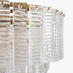 Aurora Lustre Rose Murano Verre Superposé Vintage Luxe - Neutralighting